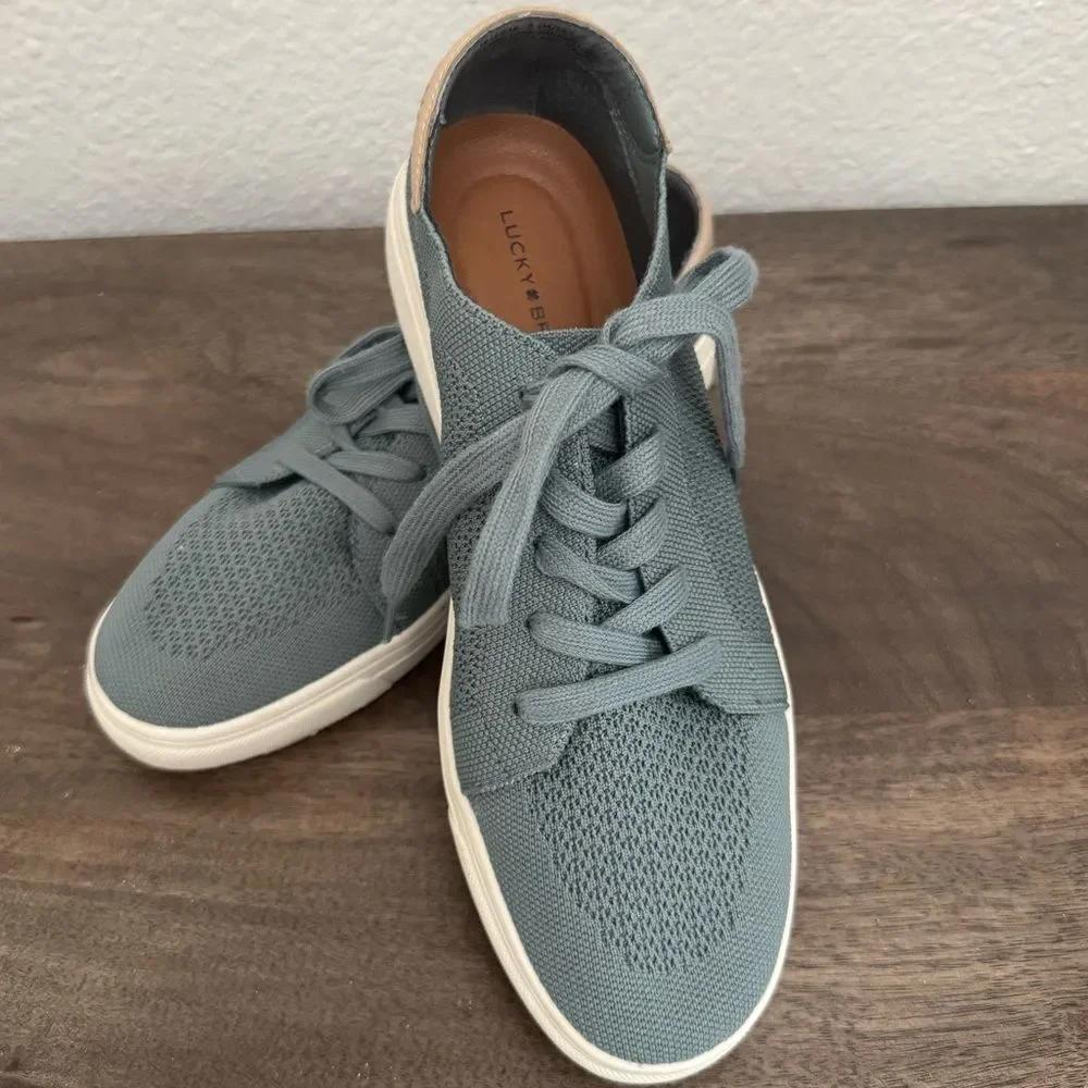 Lucky Brand Blue Gray Fashion Sneakers Shoes 8.5